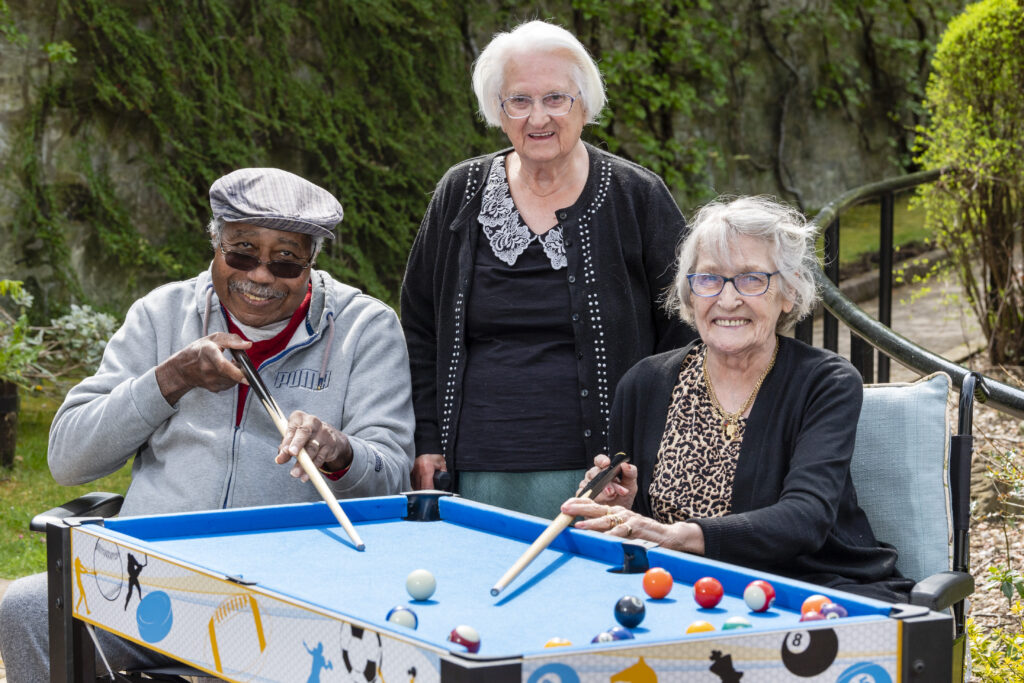 Residents at Mansfield Care enjoying the Spring Olympics